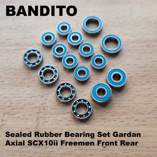 BANDITO Sealed Rubber Bearing Set Gardan Axial SCX10ii FS Freeman KYX Injora